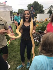 A photo of Ahtra Elnashar With a snake - WikiiTrends